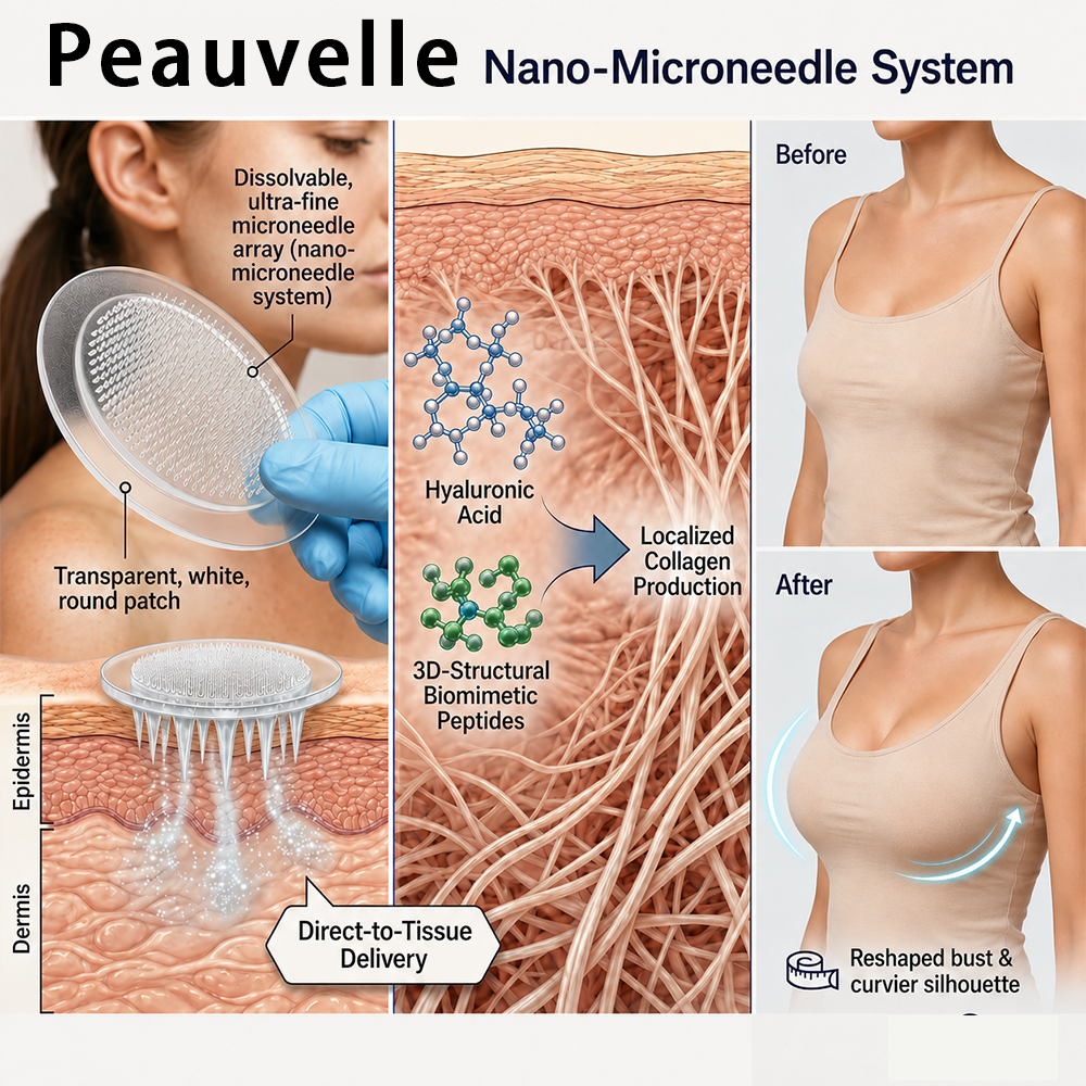 Last Day Buy 1 Get 1 Free ✨ Peauvelle✨ Breast Firming and Volume Patch – with innovative nano-microneedle technology