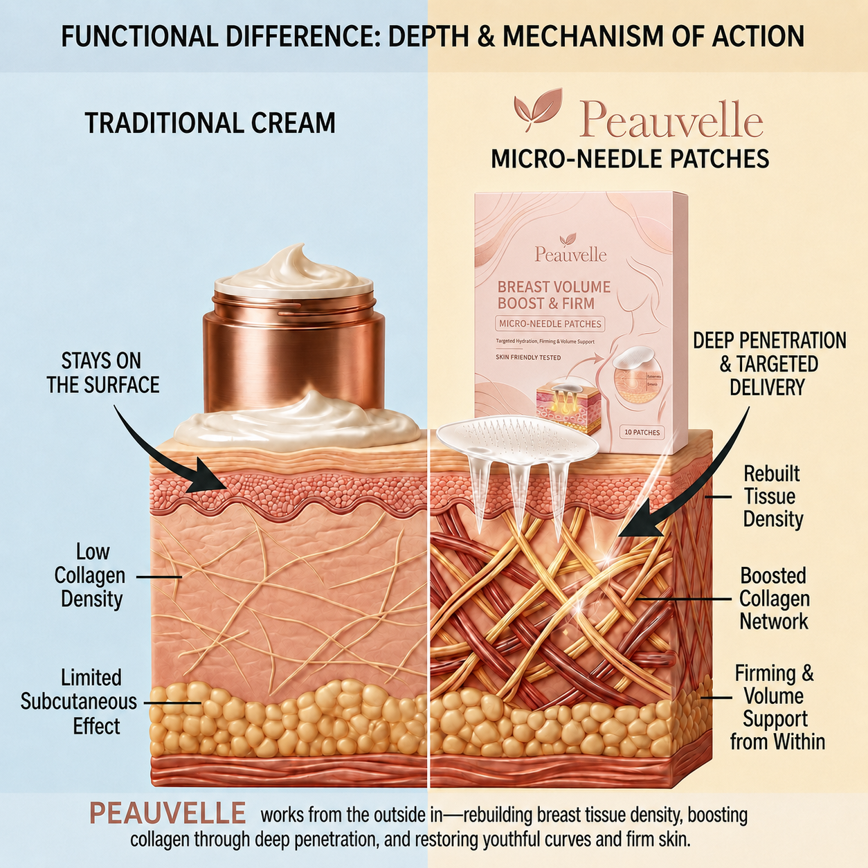 Last Day Buy 1 Get 1 Free ✨ Peauvelle✨ Breast Firming and Volume Patch – with innovative nano-microneedle technology