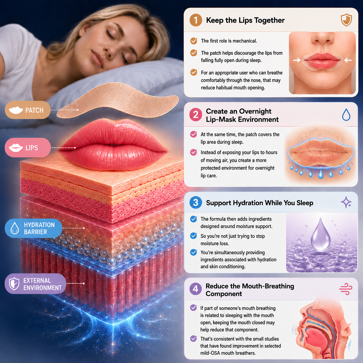 NESLEMY ✨ Last Day Buy 1 Get 1 Free 👄Hydrating Collagen Mouth Tape