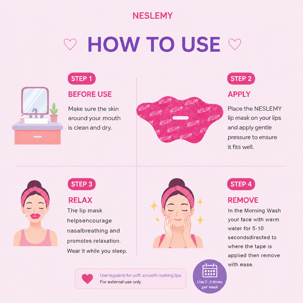 NESLEMY ✨ Last Day Buy 1 Get 1 Free 👄Hydrating Collagen Mouth Tape