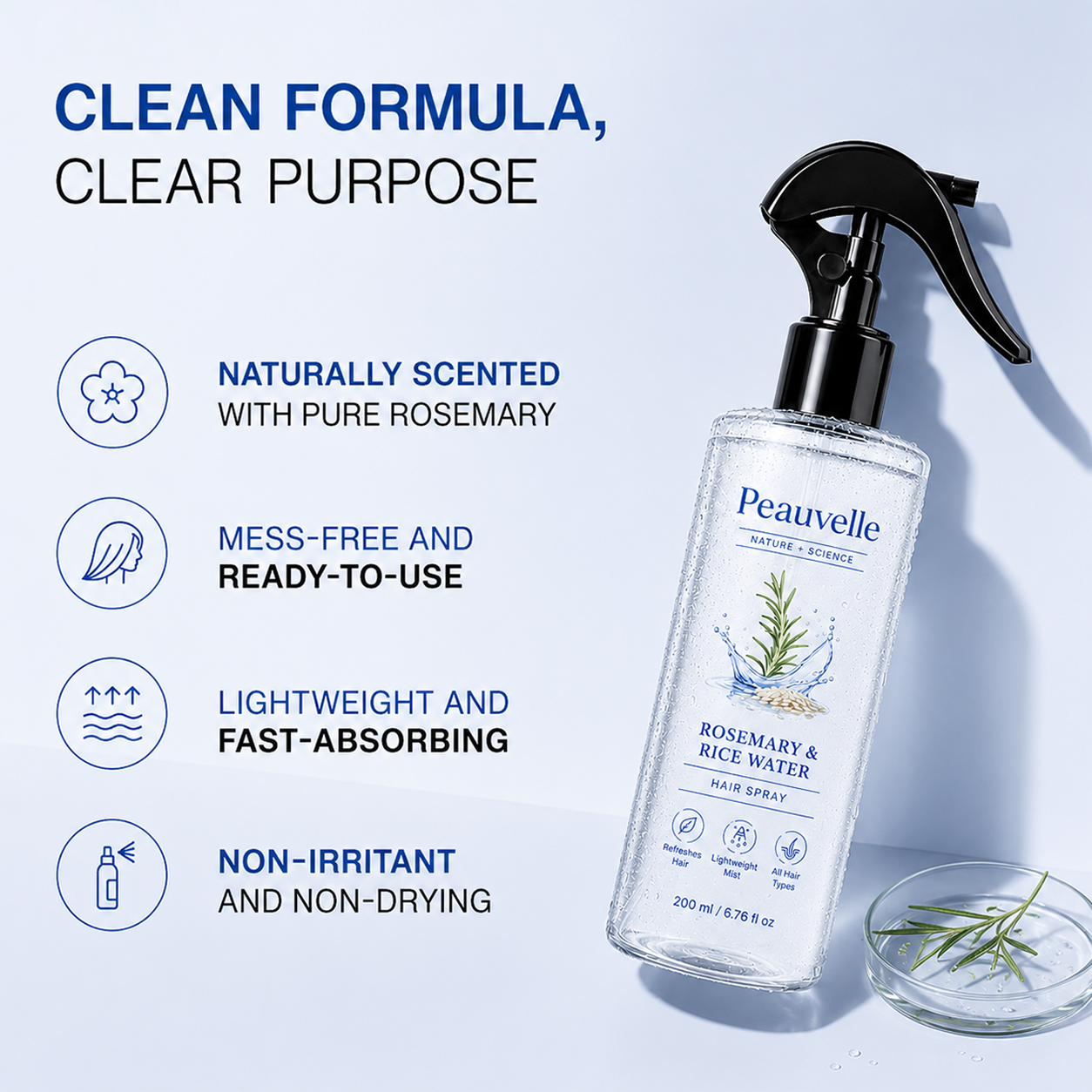 Last Day Buy 1 Get 1 Free 💗Peauvelle💧Rosemary Hair Care Spray