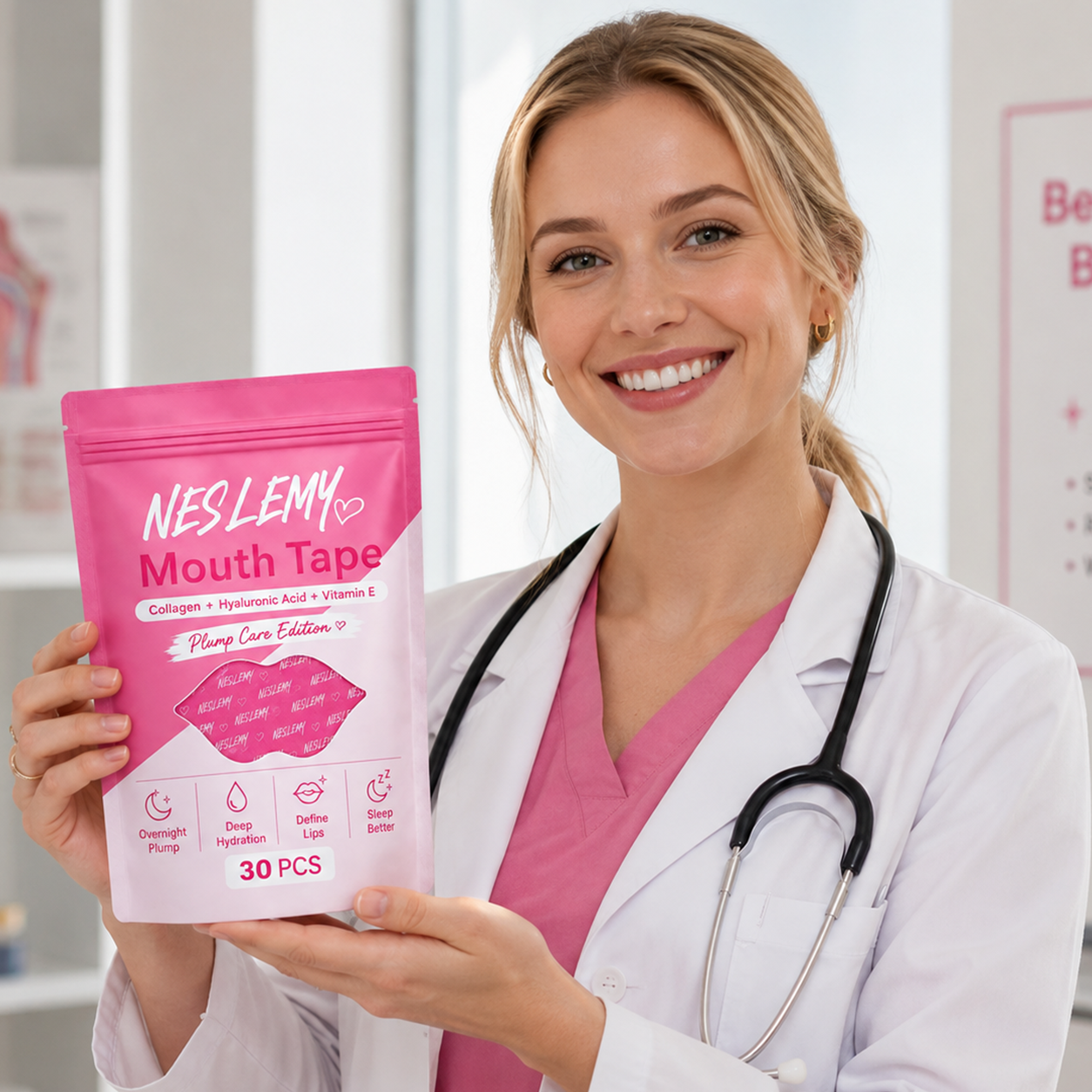 NESLEMY ✨ Last Day Buy 1 Get 1 Free 👄Hydrating Collagen Mouth Tape
